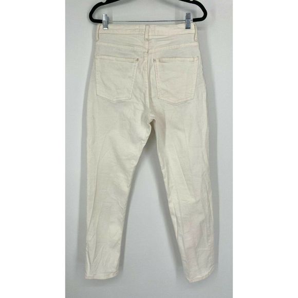 Everlane The High Rise Straight Leg Jeans Size 28 Stretch Denim Light Wash White - Picture 8 of 12